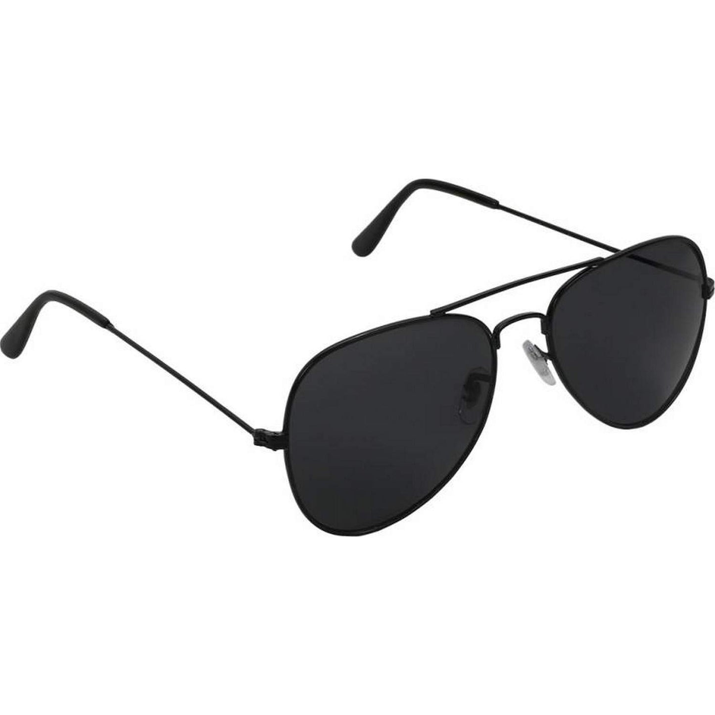 ARZONAI Aviator & Square Sunglasses Black Frame, Black lens (Large) � Pack of 2